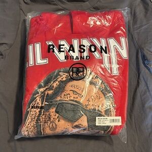 Reason Vibrant Red Graphic Hoodie